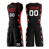 Custom Reversible Black Basketball Uniform Hip Hop Athletic Sports Shirts Mesh Jersey